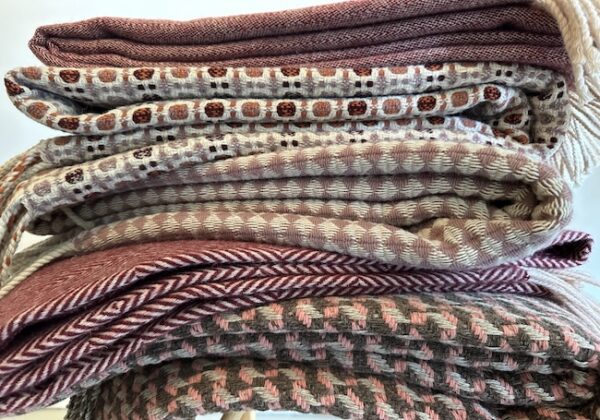 Ecola Bordeauxrode Wollen Plaid - Afbeelding 4