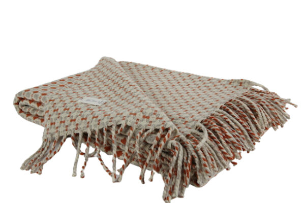 Wollen plaid met Oester en Terra - Afbeelding 2
