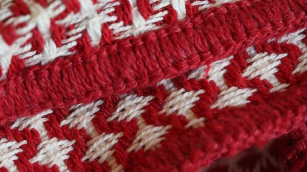 Rood-Witte  Katoenen Plaid - Afbeelding 3