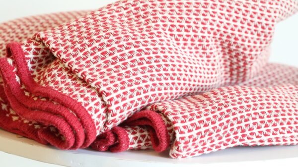 Rood-Witte  Katoenen Plaid - Afbeelding 5
