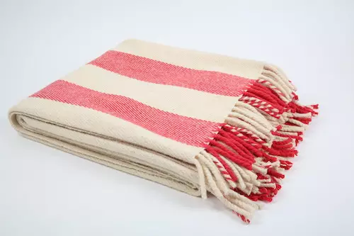 plaid-wollen-deken-rood
