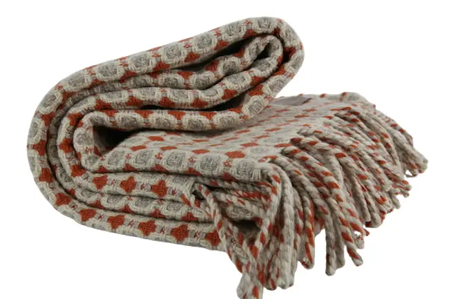 Wollen plaid met Oester en Terra - Afbeelding 3