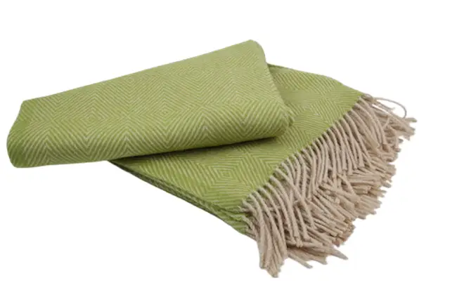 Ecola Groene Wollen Plaid - Afbeelding 3