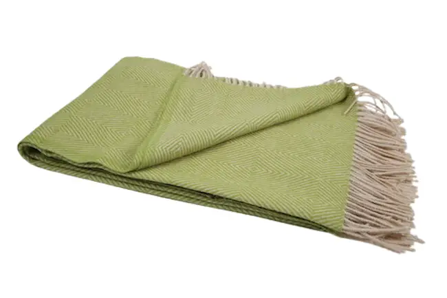 Ecola Groene Wollen Plaid - Afbeelding 4