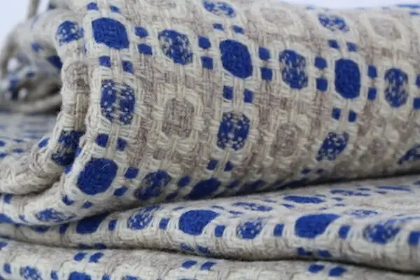 Wollen-Plaid-Warm-Blauw-Grijs