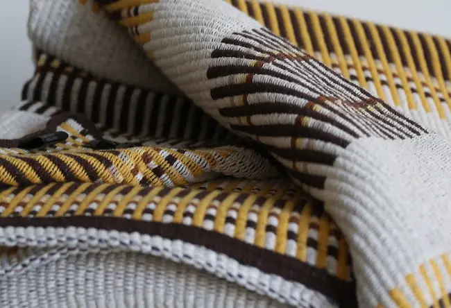 Okergele met Bruine Katoenen Plaid - Afbeelding 2