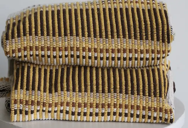 Okergele met Bruine Katoenen Plaid - Afbeelding 3